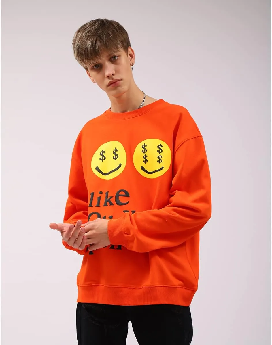 Arnodefrance Men i like you you're expensive Sweatshirt Oversized Hip Hop Letter Printing Crew Neck Sweatshirts Pullover