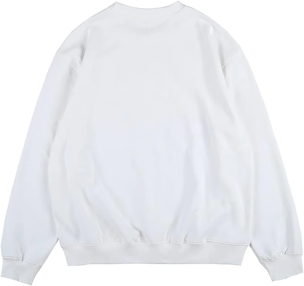 Arnodefrance Men i like you you're expensive Sweatshirt Oversized Hip Hop Letter Printing Crew Neck Sweatshirts Pullover