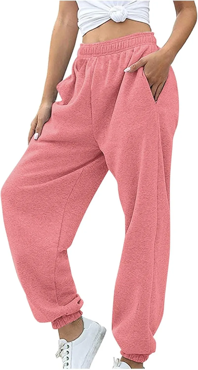 Baggy Sweatpants for Women 2024 Plus Size Workout Athletic Joggers Trousers High Waisted Casual Loose Sweat Pants