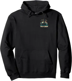 Bull and Bear Trader Stock Market Minimalist Pullover Hoodie