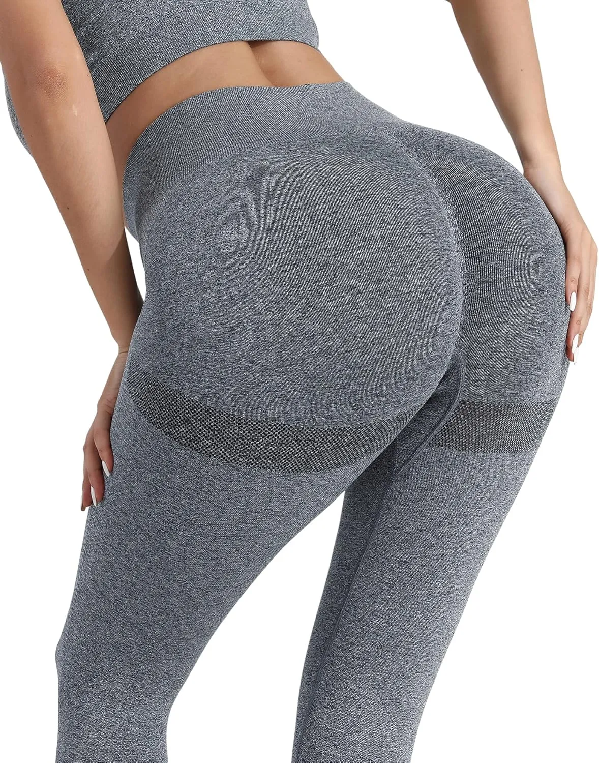 CHRLEISURE 3 Piece Workout Leggings Sets for Women, Gym Scrunch Butt Butt Lifting Seamless Leggings