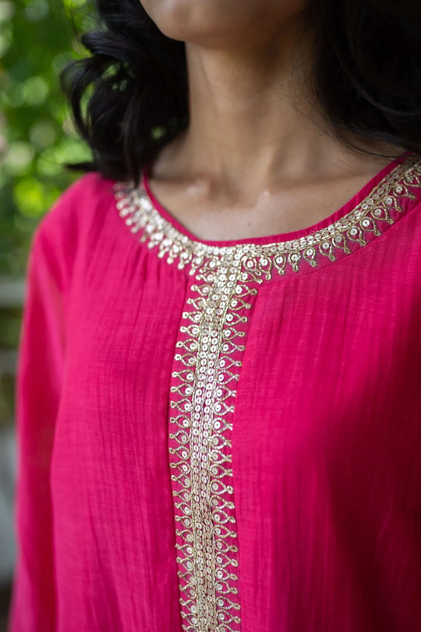 COMFORT FIT KURTA SET HANDWOVEN CHANDERI