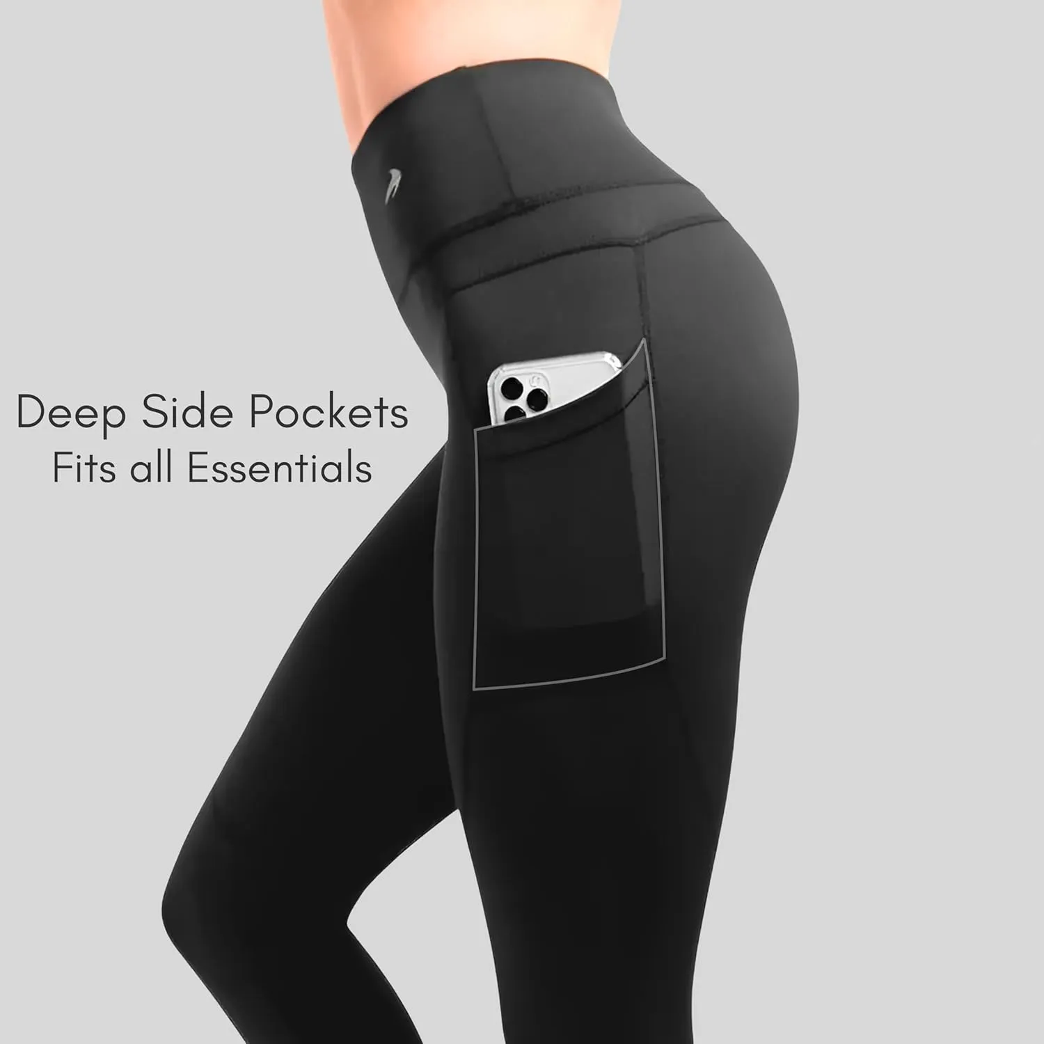 CompressionZ Women's Compression Leggings High Waisted Performance Tummy Control Gym, Pilates, Travel, Yoga, Workout Pants