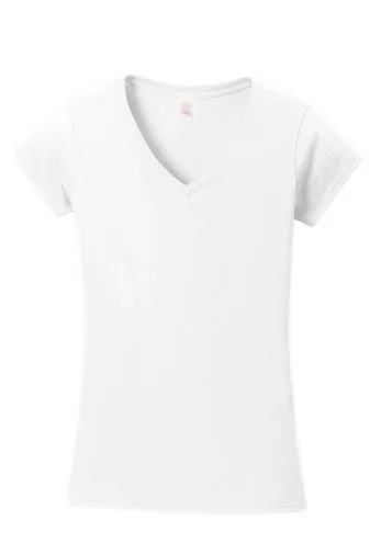 Custom Softstyle Ladies' V-Neck T-Shirt   64V00L