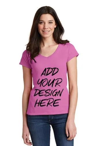 Custom Softstyle Ladies' V-Neck T-Shirt   64V00L
