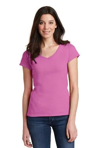Custom Softstyle Ladies' V-Neck T-Shirt   64V00L