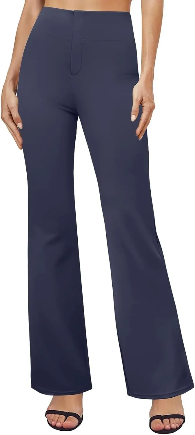 Dress Pants for Women 2025 Fashion High Waisted Yoga Pants Casual Comfy Stretch Office Business Trousers with Pockets