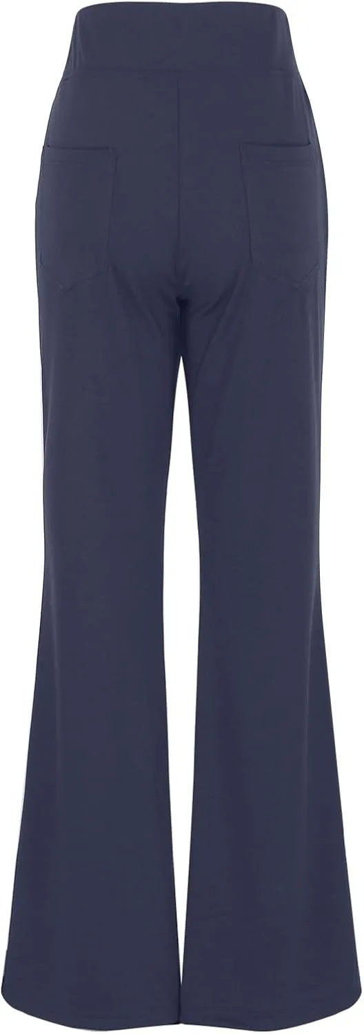 Dress Pants for Women 2025 Fashion High Waisted Yoga Pants Casual Comfy Stretch Office Business Trousers with Pockets