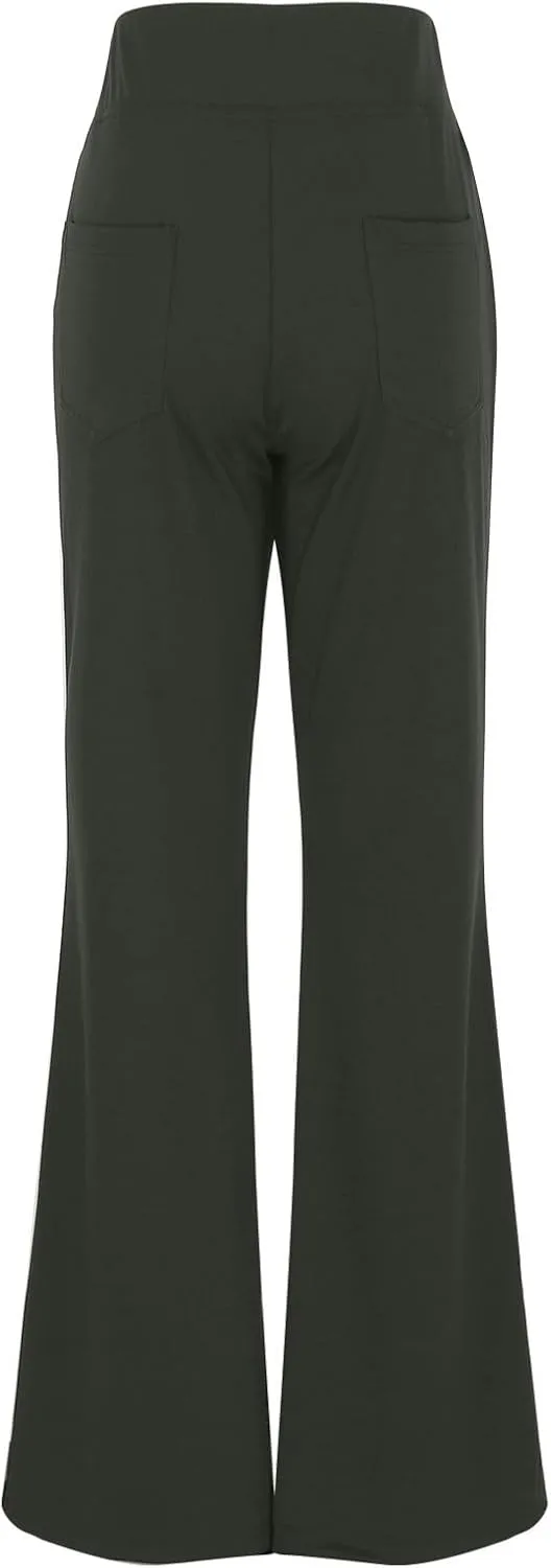 Dress Pants for Women 2025 Fashion High Waisted Yoga Pants Casual Comfy Stretch Office Business Trousers with Pockets