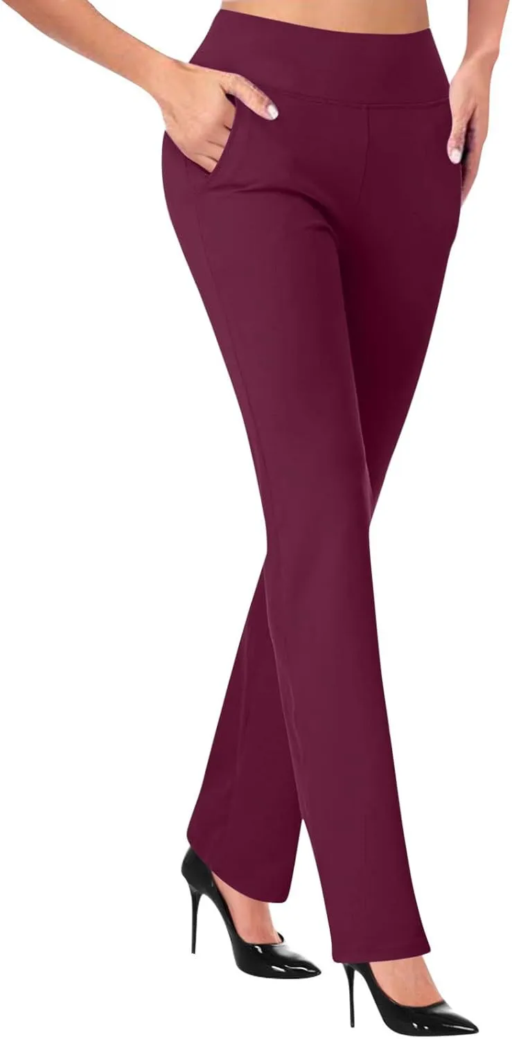 Dress Pants for Women Casual Office Business Pencil Pants 2025 Trendy High Waisted Comfy Stretch Trouser with Pocket