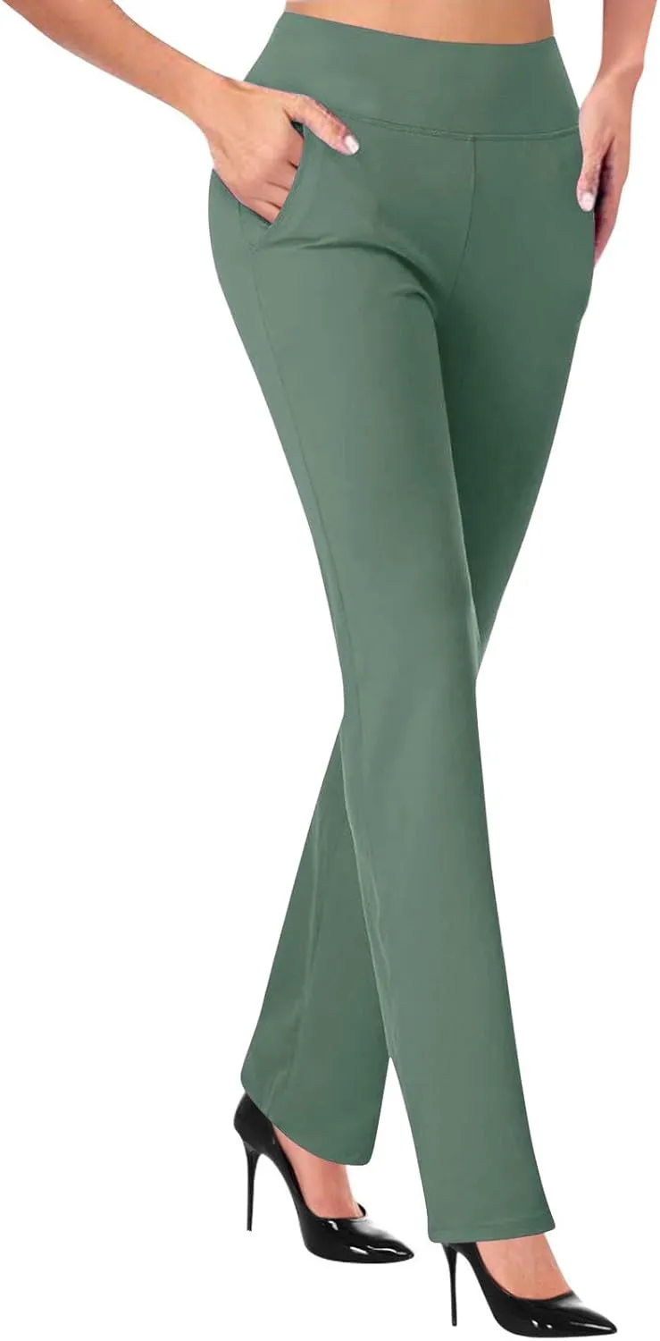 Dress Pants for Women Casual Office Business Pencil Pants 2025 Trendy High Waisted Comfy Stretch Trouser with Pocket
