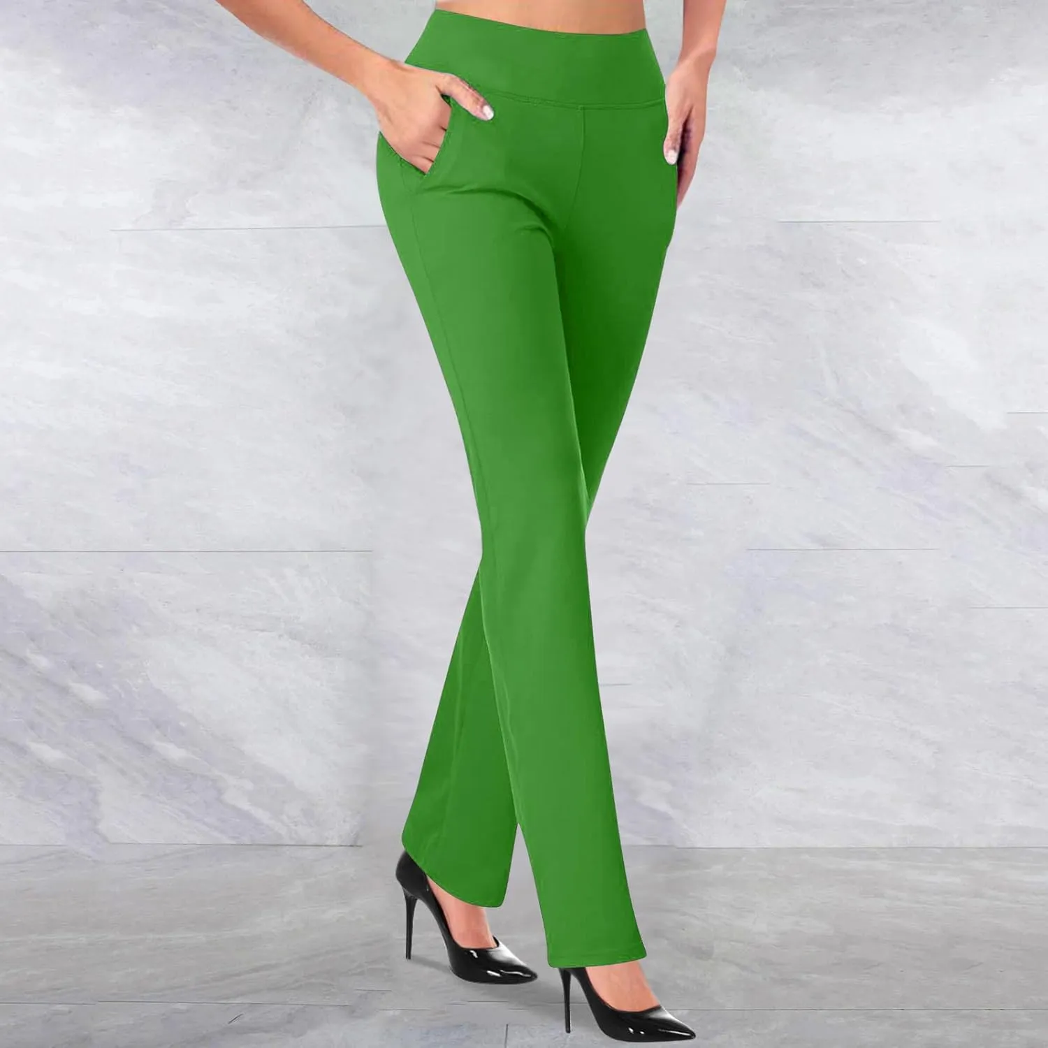 Dress Pants for Women Casual Office Business Pencil Pants 2025 Trendy High Waisted Comfy Stretch Trouser with Pocket
