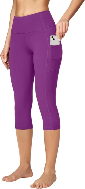 Ewedoos Womens Yoga Pants with Pockets Capri Leggings for Women Tummy Control Workout Leggings Compression Capris Pants