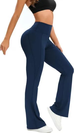 Flare Leggings for Women,High Waisted Women Yoga Pants with Tummy Control,Casual Bell Bottoms Flared Leggings