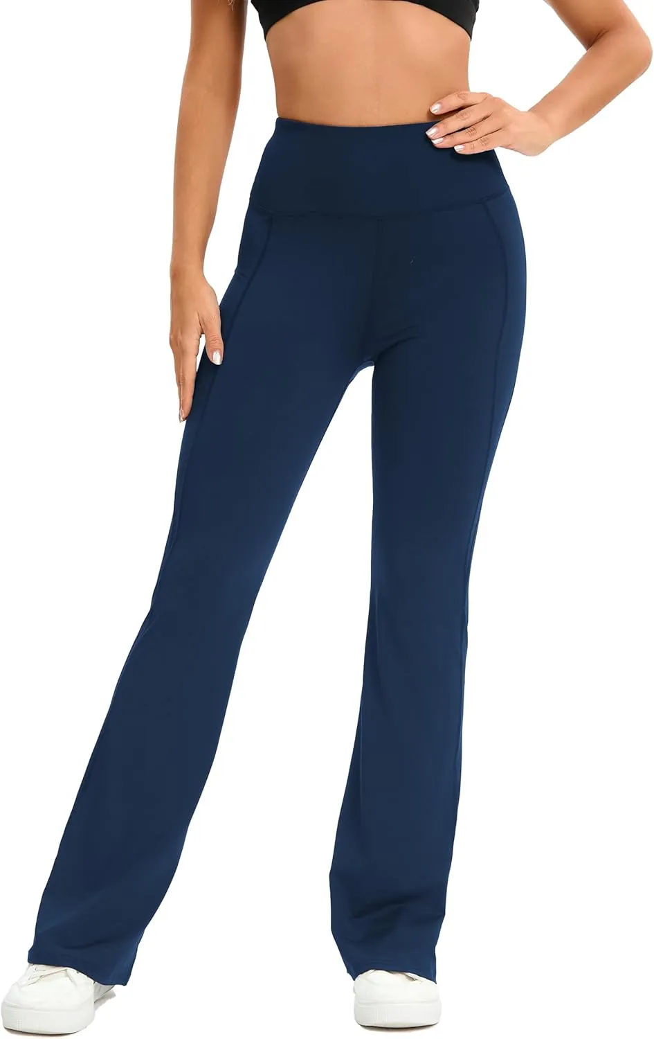 Flare Leggings for Women,High Waisted Women Yoga Pants with Tummy Control,Casual Bell Bottoms Flared Leggings