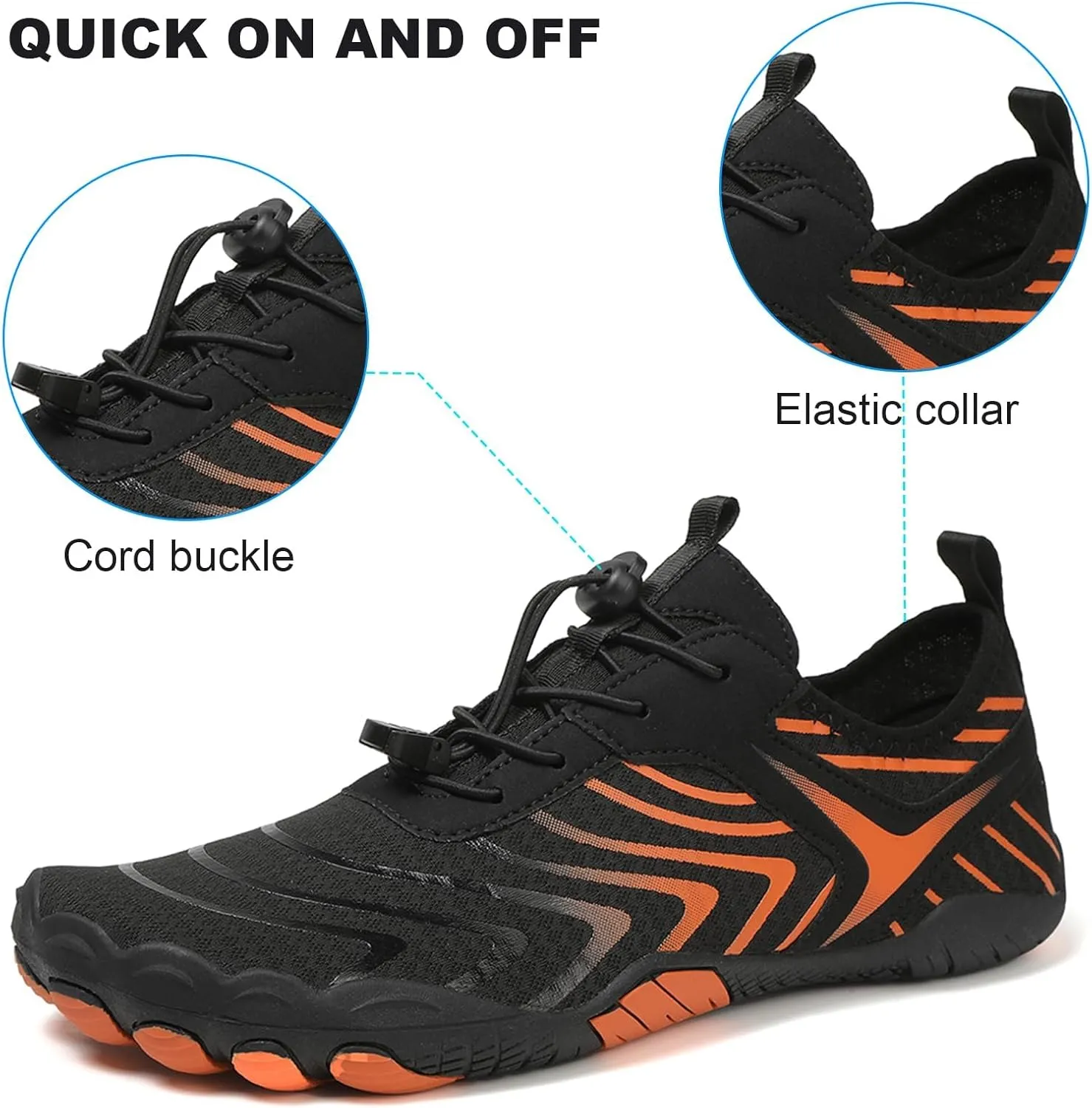 Grounded Footwear Barefoot Shoes Women&Men Neuropathy Hiking Footwear Barefoot Womens Shoes Non-Slip Outdoor Unisex Water Pro Beach Shoe Wide Toe Box Sneakers, Diabetic Shoe, Waterproof, Quick-Dry