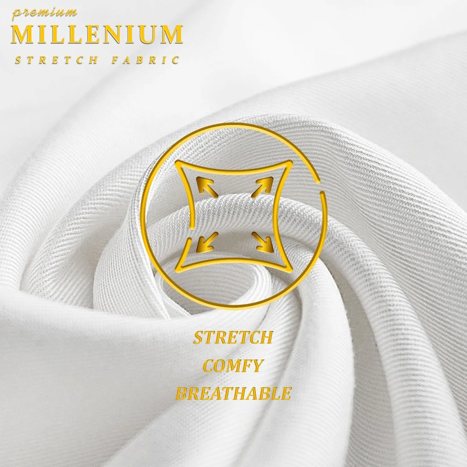 Hybrid & Company Super Comfy Stretch with Full Elastic Waist Pull On Millennium Twill Pant