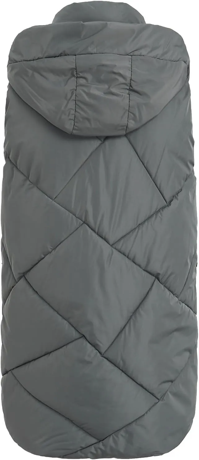 iLH Oversized Down Vests Women'S Outdoor Coats Hooded Long Puffy Vests Winter Coats Sleeveless Insulated Jackets Womens
