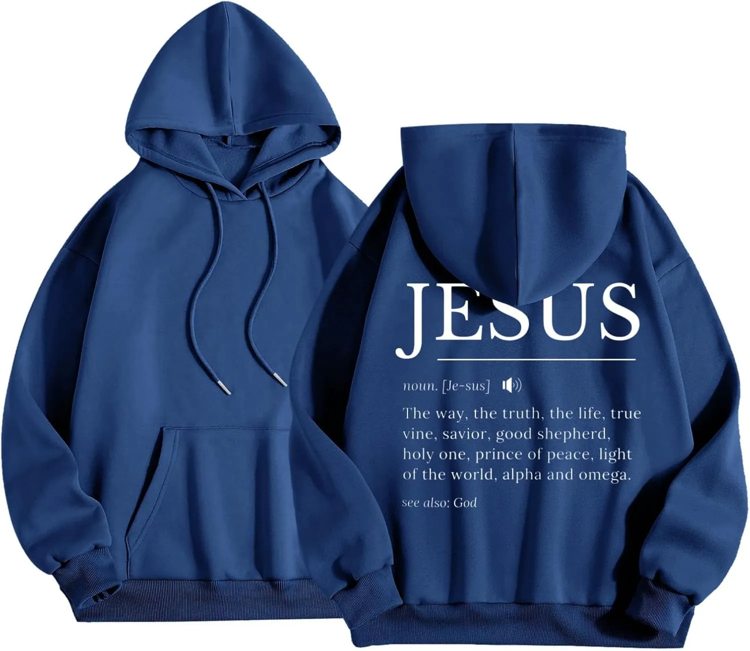Jesus Hoodies for Women Teen Girls Oversized Christian Bible Verse Y2K Hooded Long Sleeve Christian Hoodie