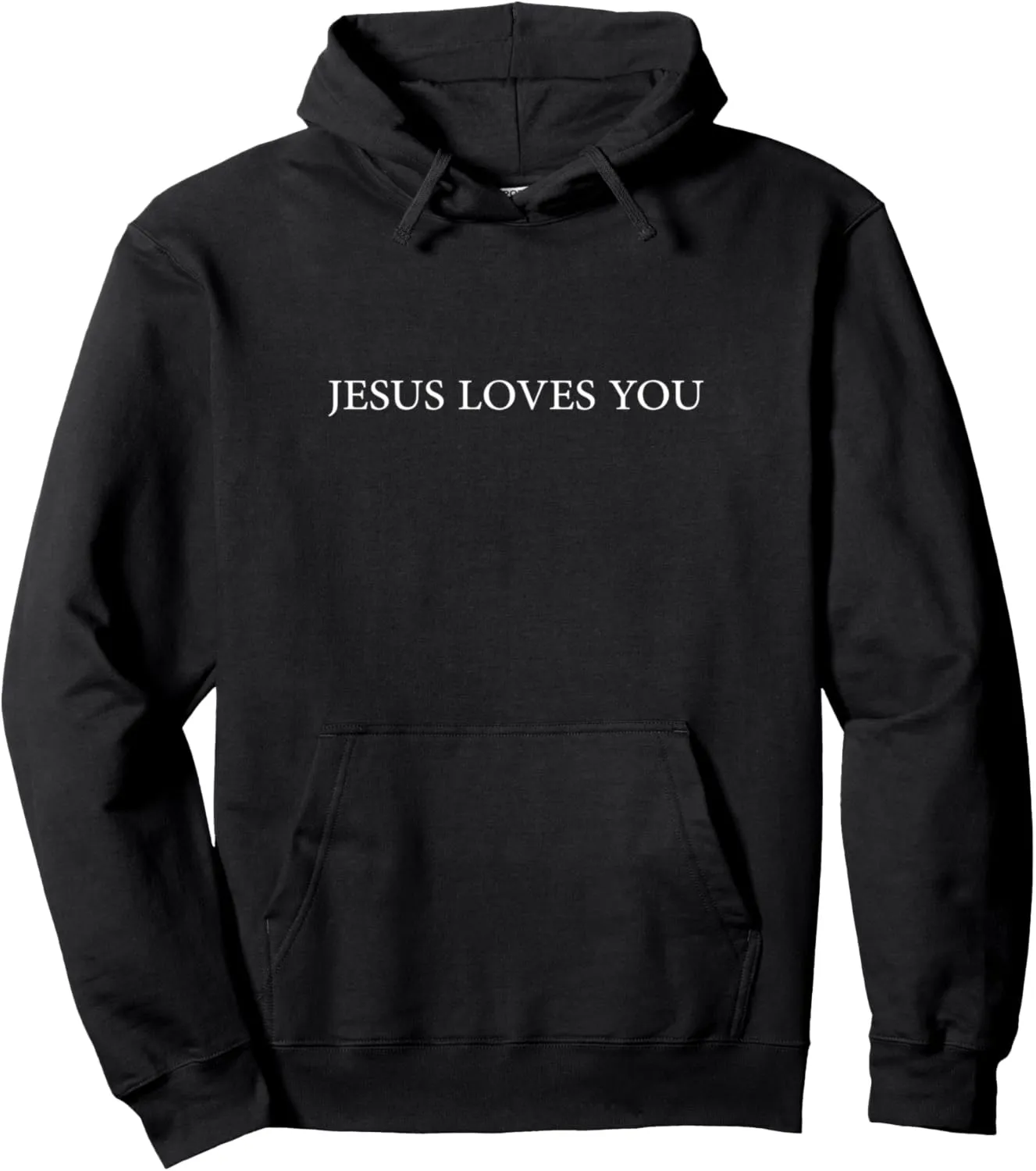 Jesus Loves You Minimalist Christian Aesthetic Pullover Hoodie