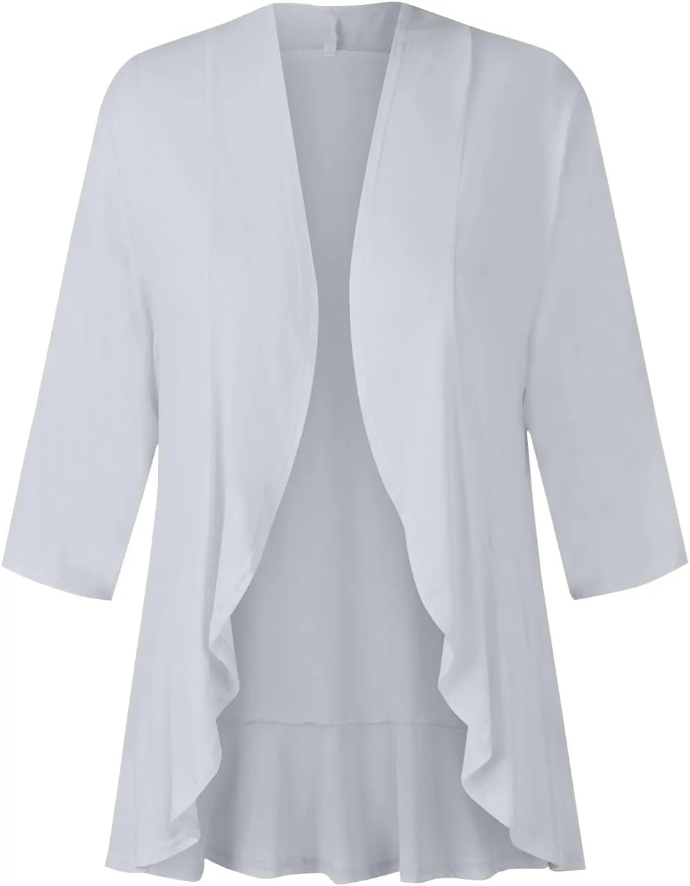 Kimonos for Women Breathable Open Front Tops Lightweight Cardigan Lrregular Hemline Cover Up Loose Fit Casual Coat