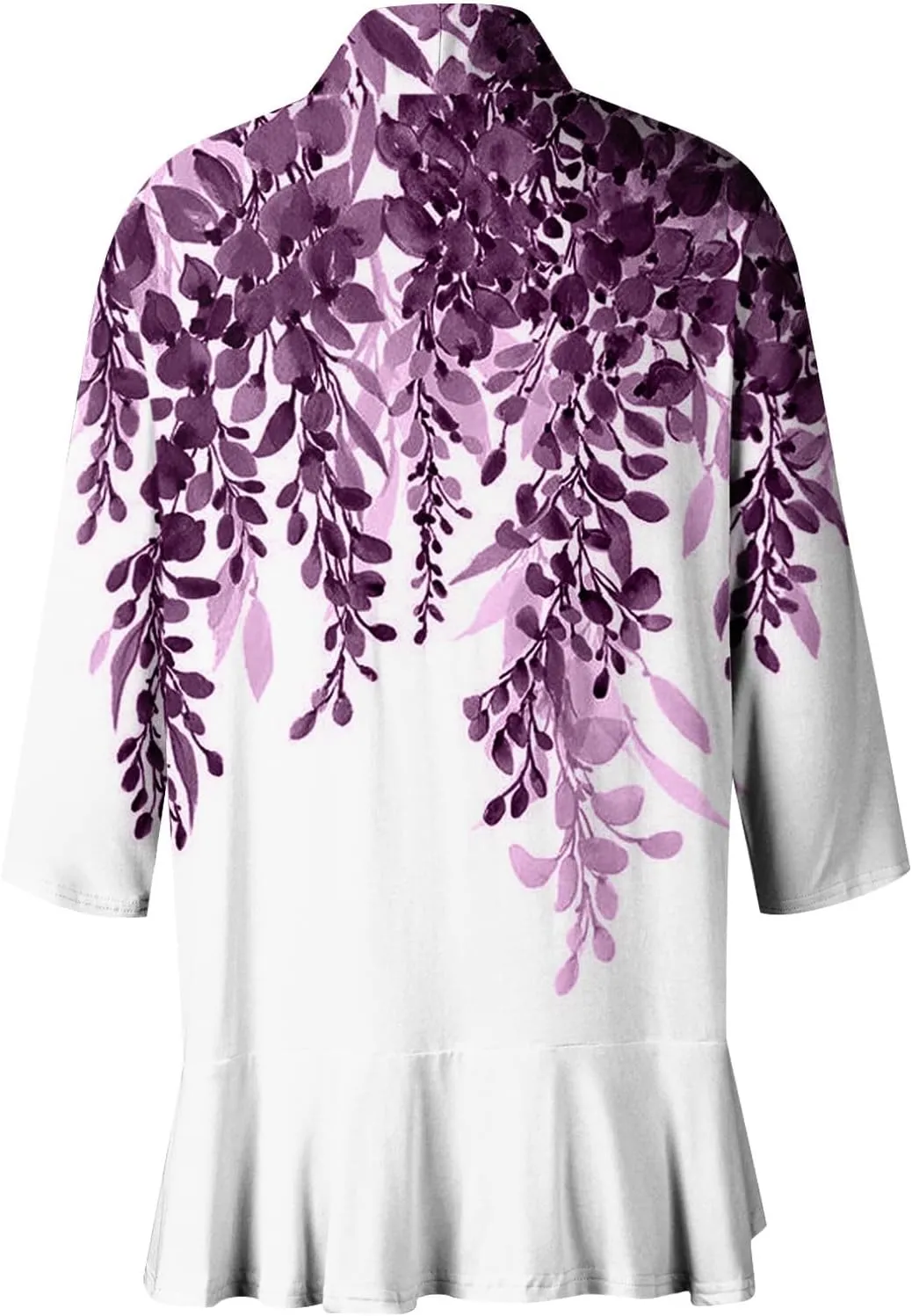 Kimonos for Women Breathable Open Front Tops Lightweight Cardigan Lrregular Hemline Cover Up Loose Fit Casual Coat
