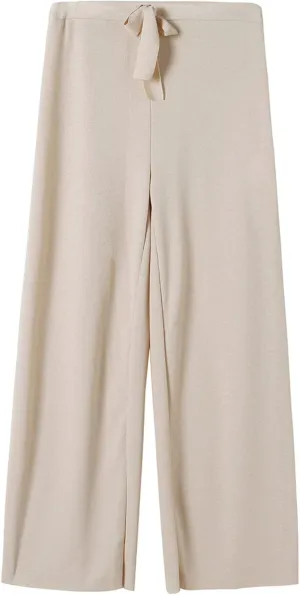 Maiyifu-GJ Wide Leg Yoga Pants for Women Elastic High Waist Casual Lounge Pants Drawstring Loose Comfy Stretch Flowy Trousers