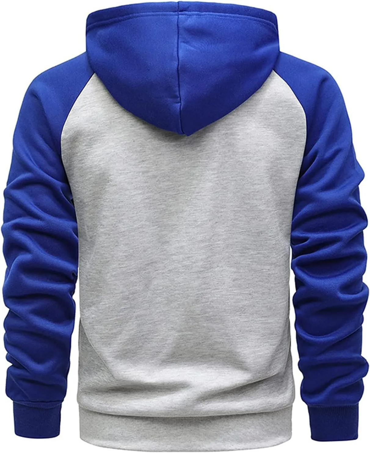 Men's Heavyweight Full Zip Fleece Hoodie Fall Long Sleeve Hooded Casual Sweatshirt Color Block Active Sport Outerwear