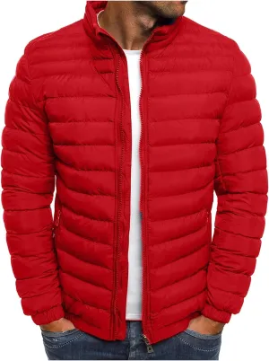 Men's Puffer Jackets Lightweight Windbreaker Warm Jackets Down Quilted Jackets Winter Coats for Men
