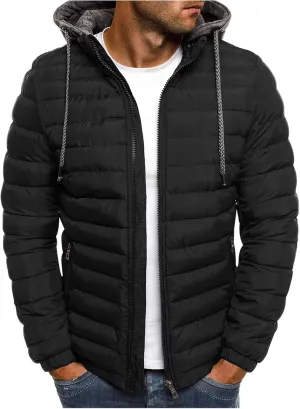 Men's Puffer Jackets Lightweight Windbreaker Warm Jackets Down Quilted Jackets Winter Coats for Men