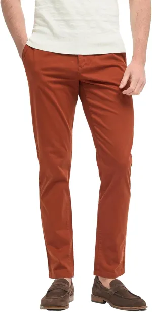 Men's Slim-Fit Cotton Chino Pants- Flat-Front Smart Casual Office Pants