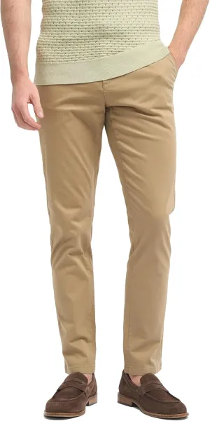 Men's Slim-Fit Cotton Chino Pants- Flat-Front Smart Casual Office Pants