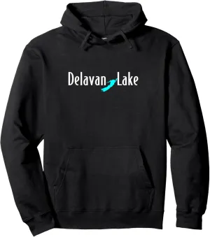 Minimalist Delavan Lake - Wisconsin Pullover Hoodie