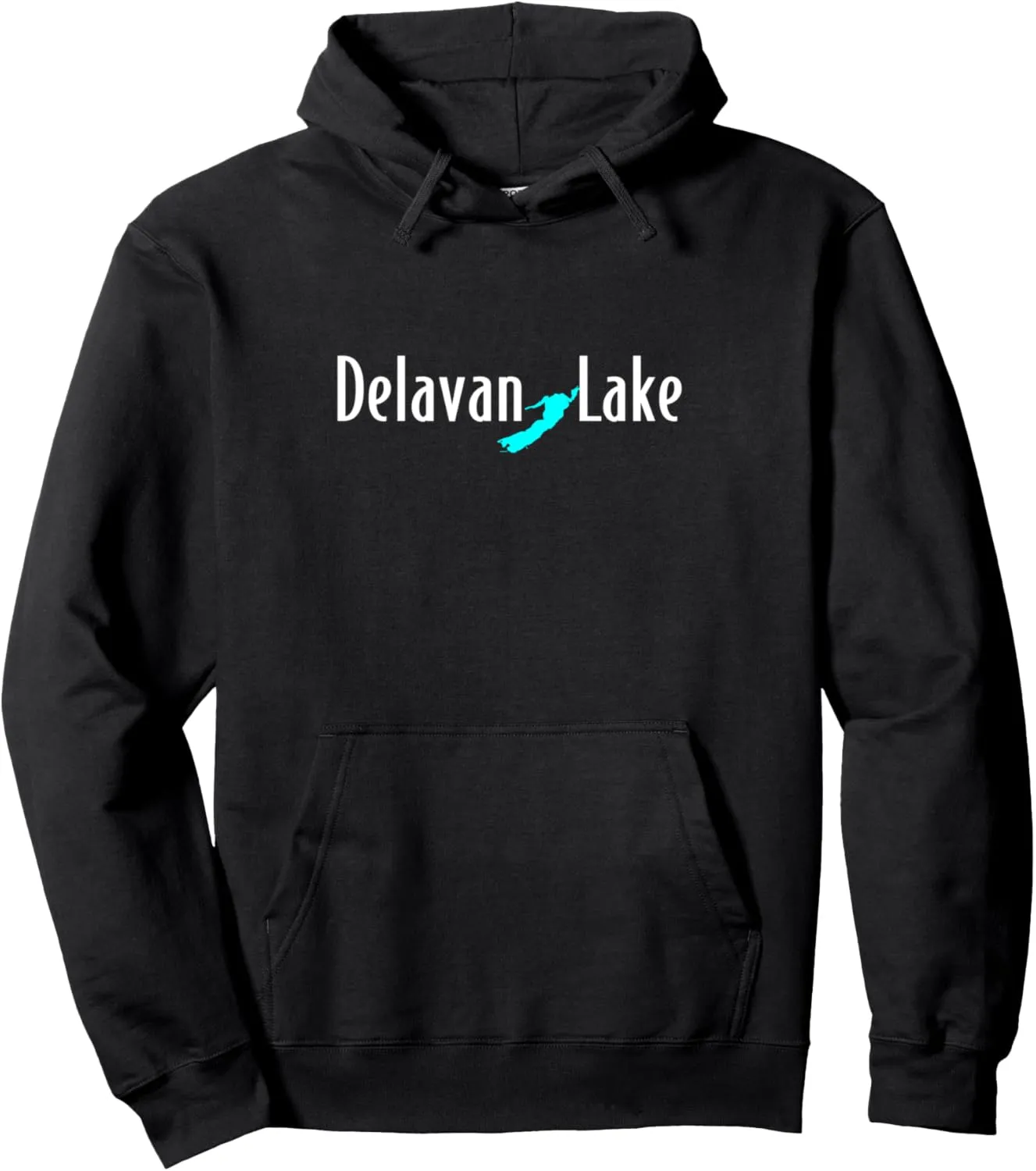 Minimalist Delavan Lake - Wisconsin Pullover Hoodie