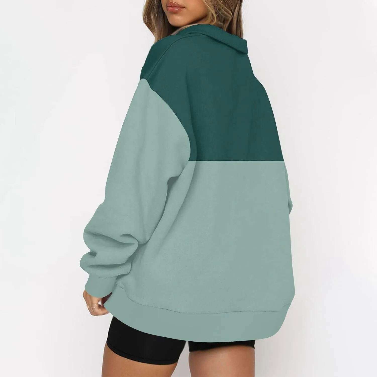 Oversized Sweatshirt for Women Quarter Zip Pullover Women Lightweight Long Sleeve Pullover Fall Y2K Trendy Clothes