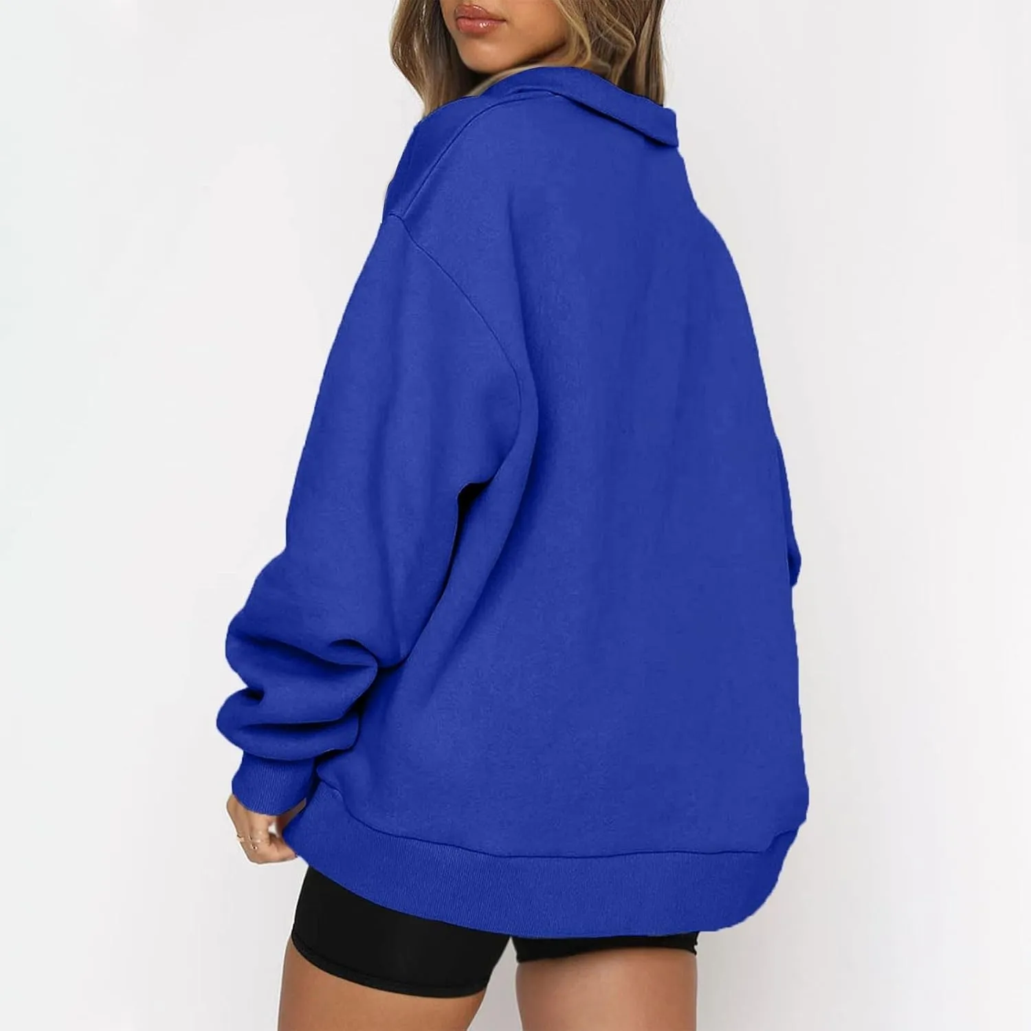 Oversized Sweatshirt for Women Quarter Zip Pullover Women Lightweight Long Sleeve Pullover Fall Y2K Trendy Clothes