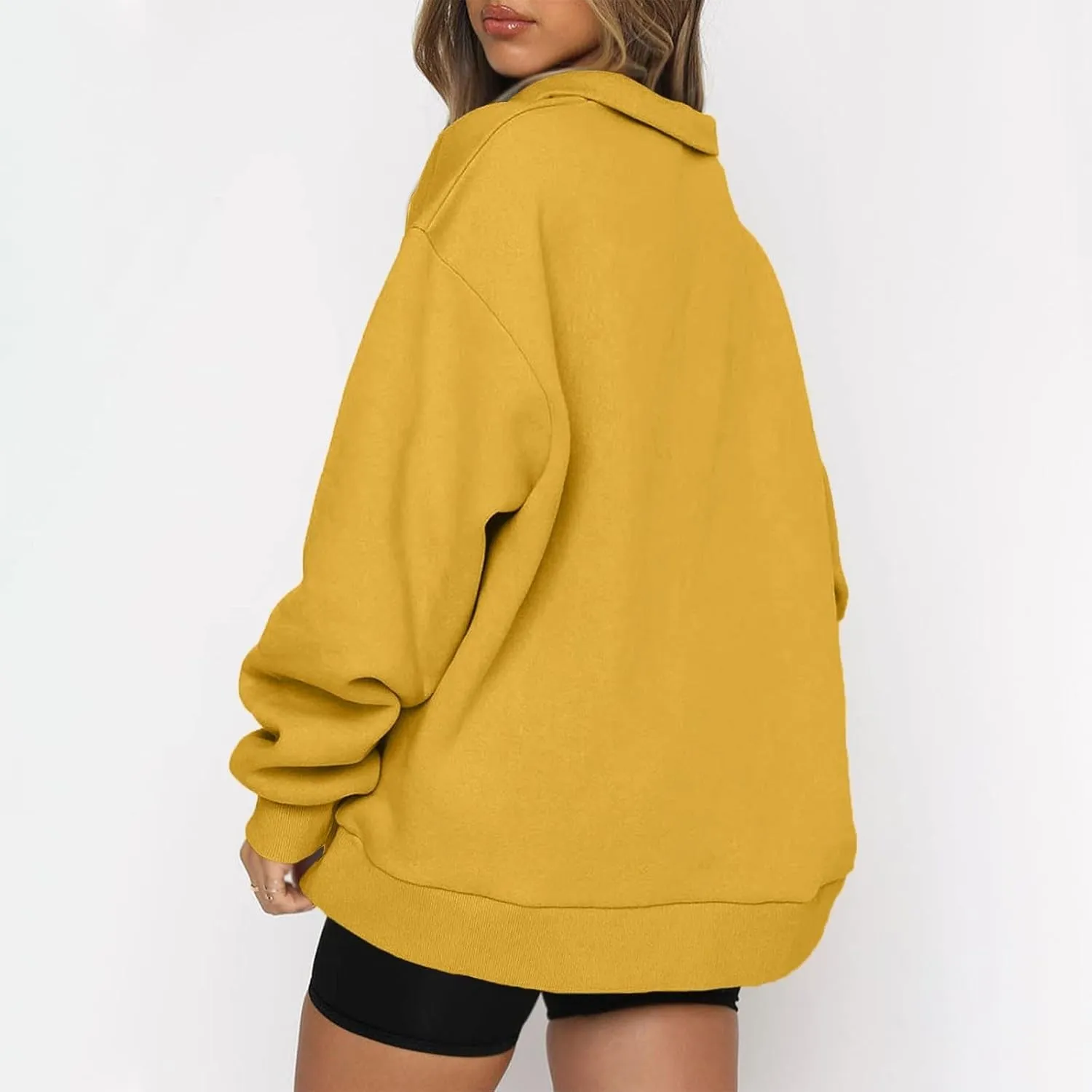 Oversized Sweatshirt for Women Quarter Zip Pullover Women Lightweight Long Sleeve Pullover Fall Y2K Trendy Clothes