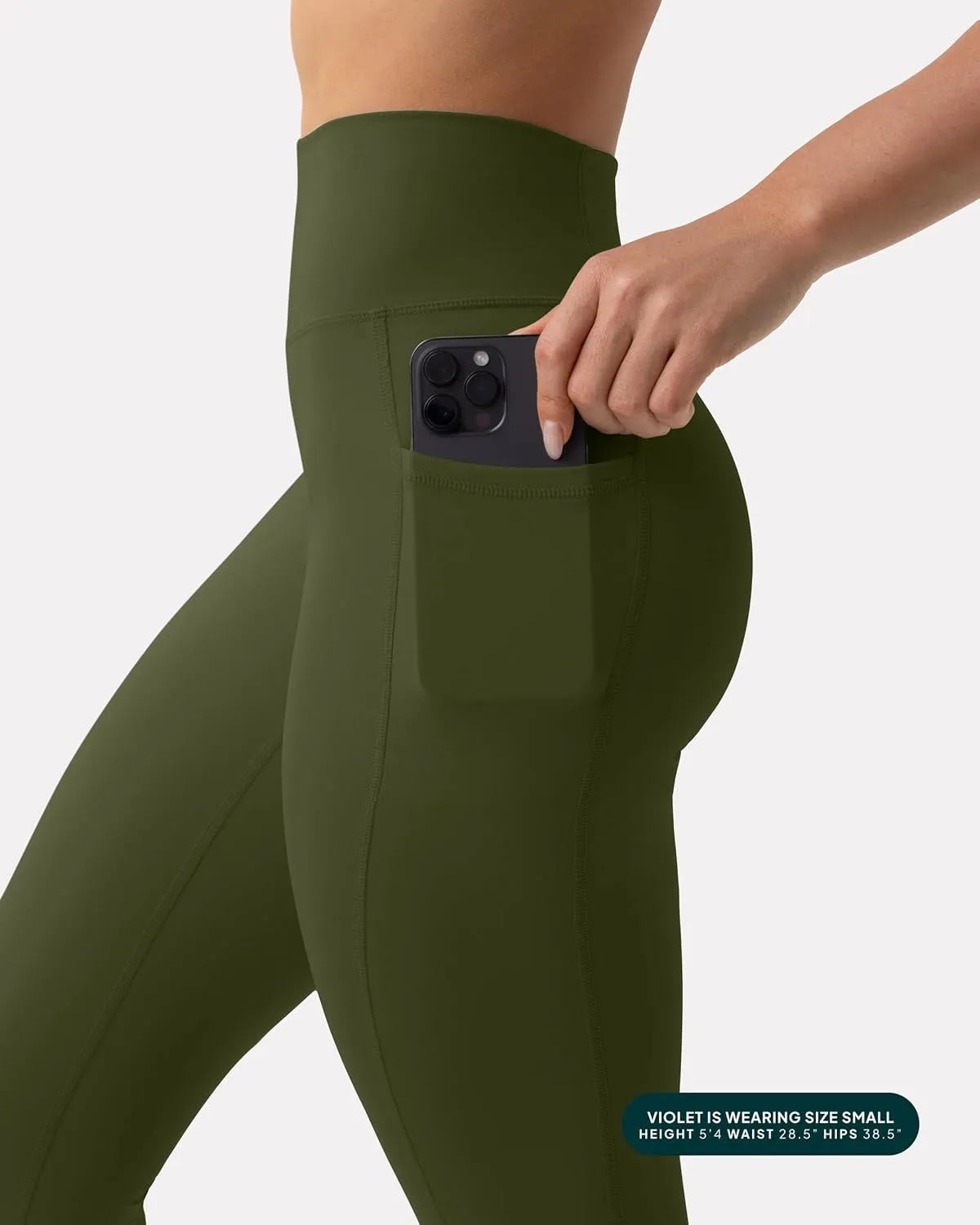 PAVOI ACTIVE Leggings with Pockets | Compressive High Waisted Butt Sculpting Women's Full Length Workout Pants | HiPerform