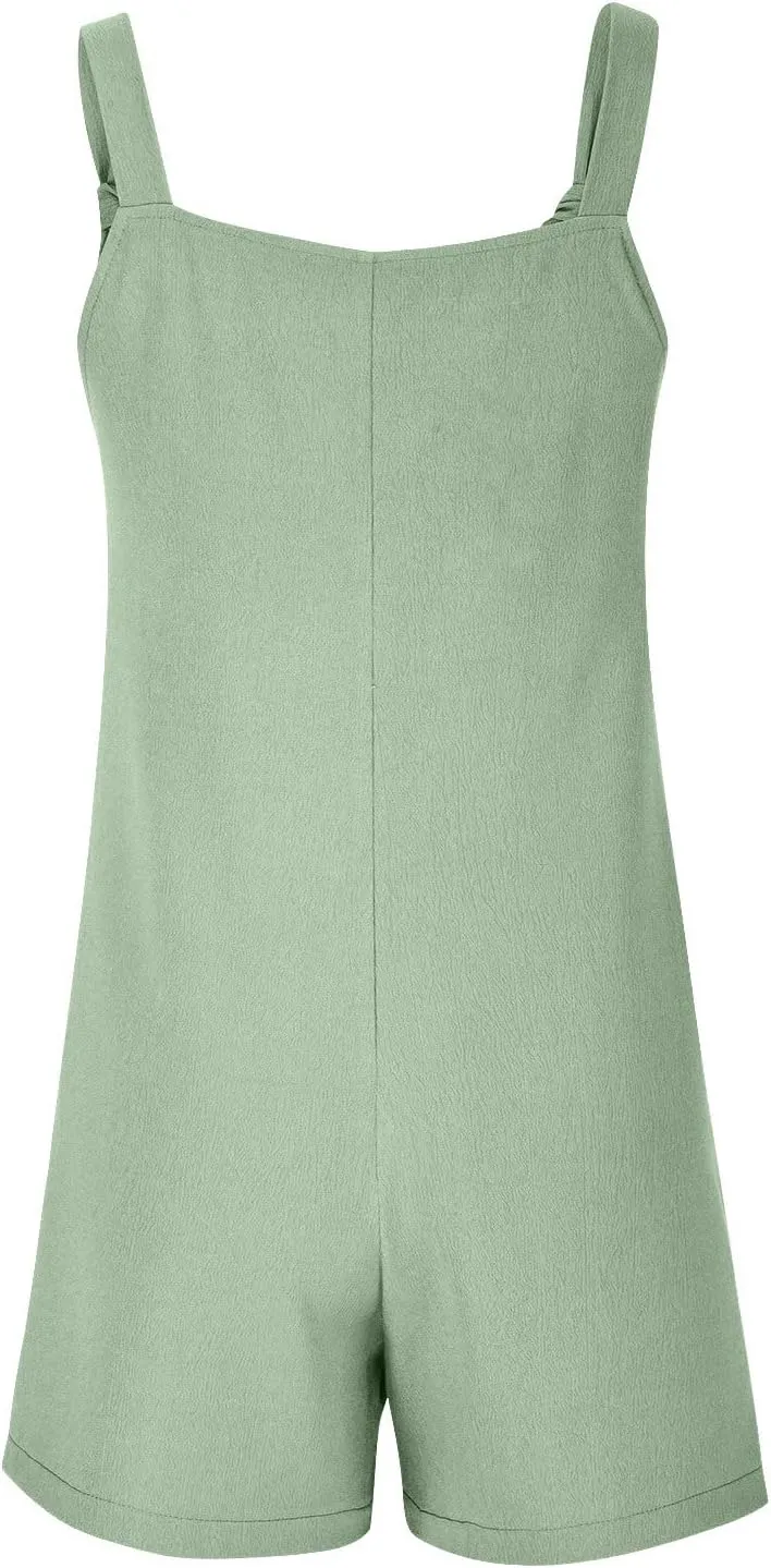 Petite Jumpsuits For Women Petite Length Casual Summer Rompers Overalls With Pockets Cute Jumpsuit Shorts