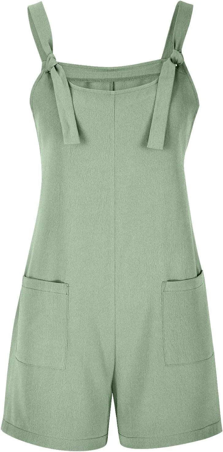 Petite Jumpsuits For Women Petite Length Casual Summer Rompers Overalls With Pockets Cute Jumpsuit Shorts