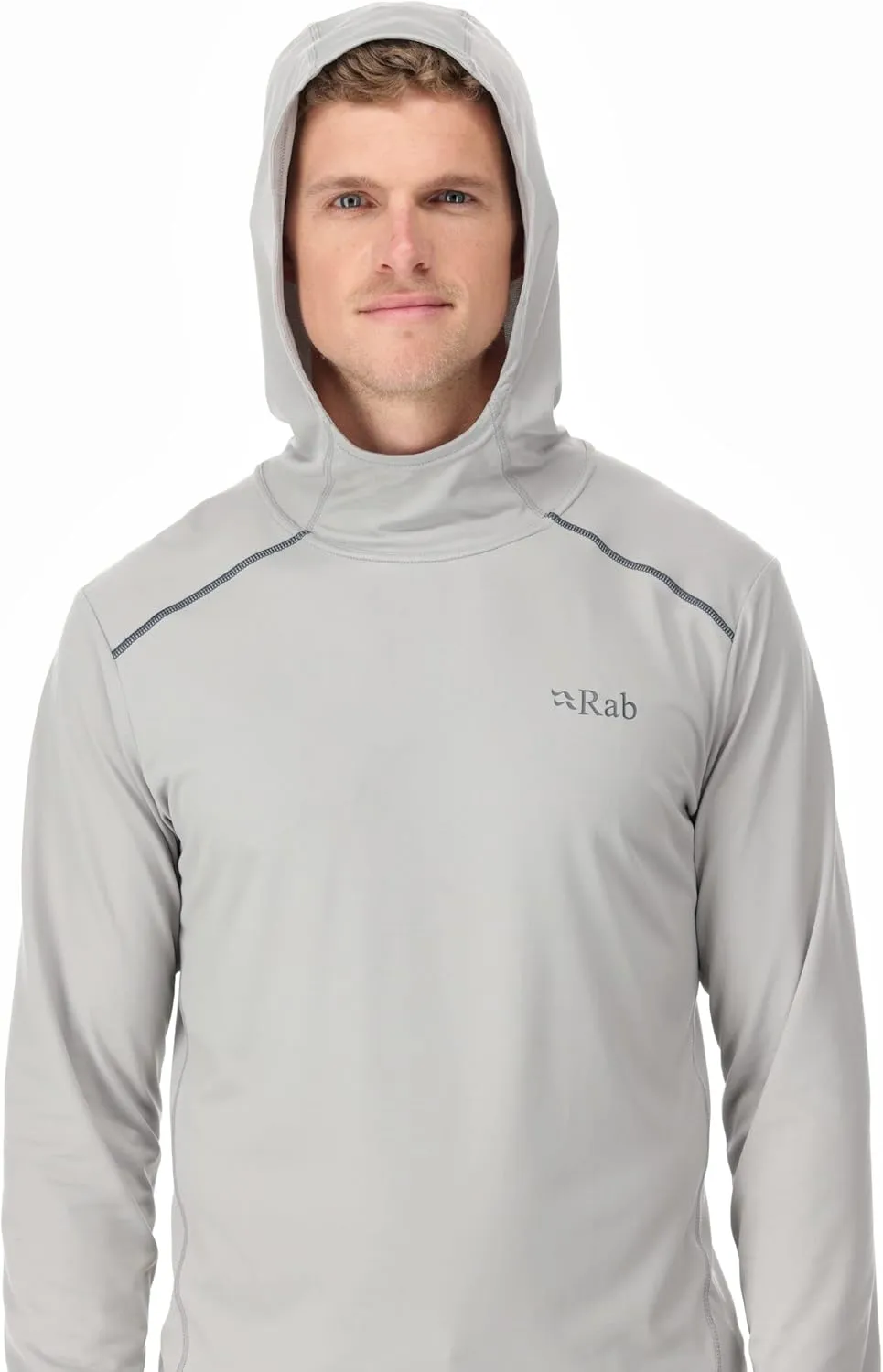 Rab Men's Force Hoody Lightweight Long-Sleeve Hooded Baselayer Shirt for Hiking, Climbing, & Trail Running