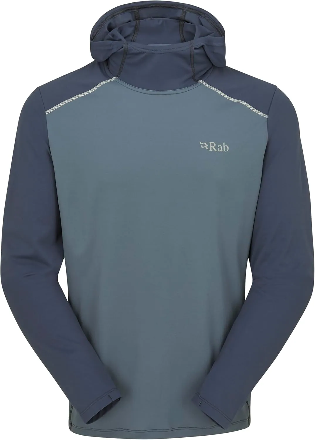 Rab Men's Force Hoody Lightweight Long-Sleeve Hooded Baselayer Shirt for Hiking, Climbing, & Trail Running