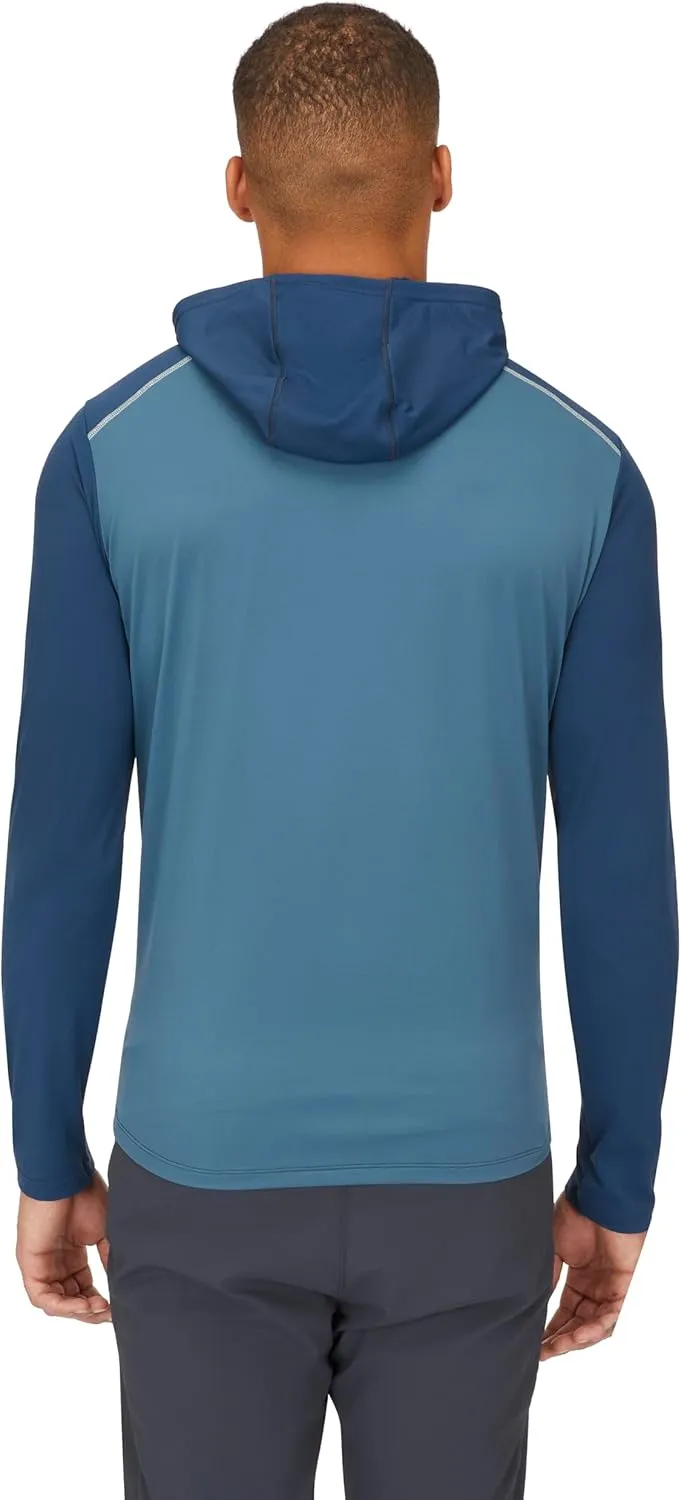 Rab Men's Force Hoody Lightweight Long-Sleeve Hooded Baselayer Shirt for Hiking, Climbing, & Trail Running