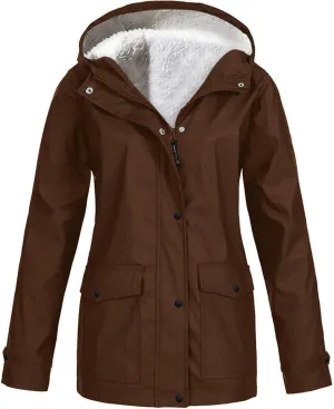 Rain Jacket for Women,Lightweight Long Hooded Raincoat With Pockets Waterproof Travel Hiking Windbreaker Trench Coats