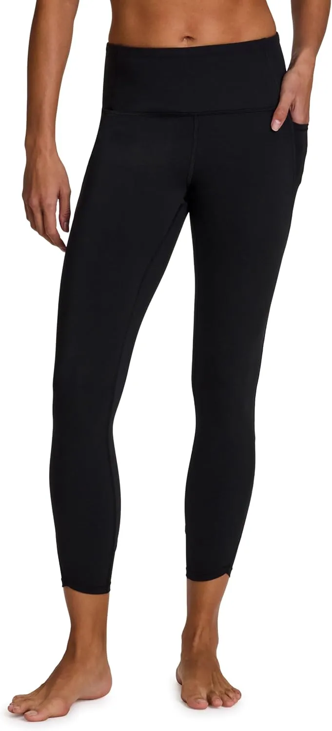 RBX Activewear Women's Yoga Leggings with Pockets, 7/8 Legging with Mesh Ankle Length Workout Pants Squat Proof Tights