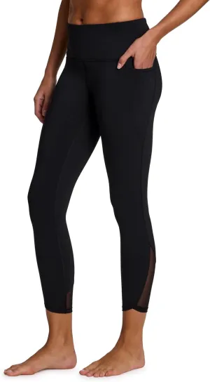 RBX Activewear Women's Yoga Leggings with Pockets, 7/8 Legging with Mesh Ankle Length Workout Pants Squat Proof Tights