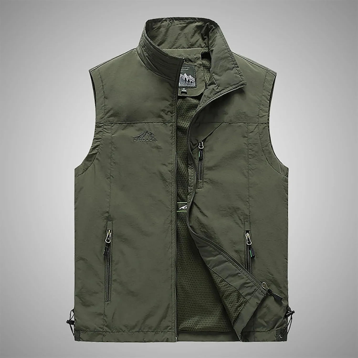 RTRDE Men's Puffer Vest Packable Vest Winter Outdoor Zipper Sleeveless Warm Puffey Jacket Vests Outerwear, XL-4XL