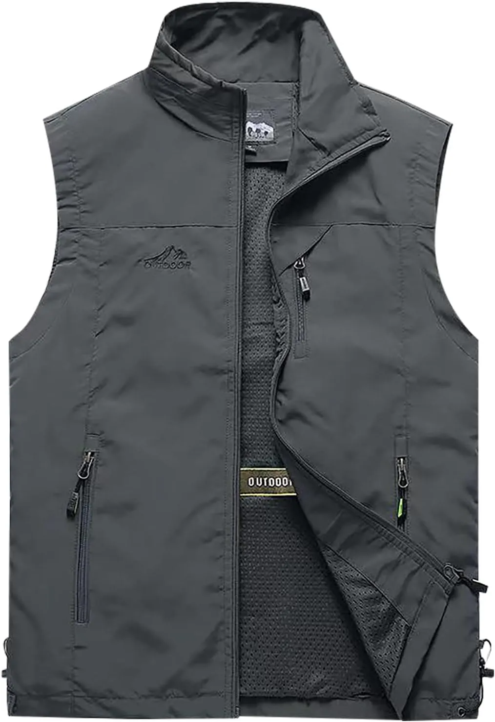 RTRDE Men's Puffer Vest Packable Vest Winter Outdoor Zipper Sleeveless Warm Puffey Jacket Vests Outerwear, XL-4XL