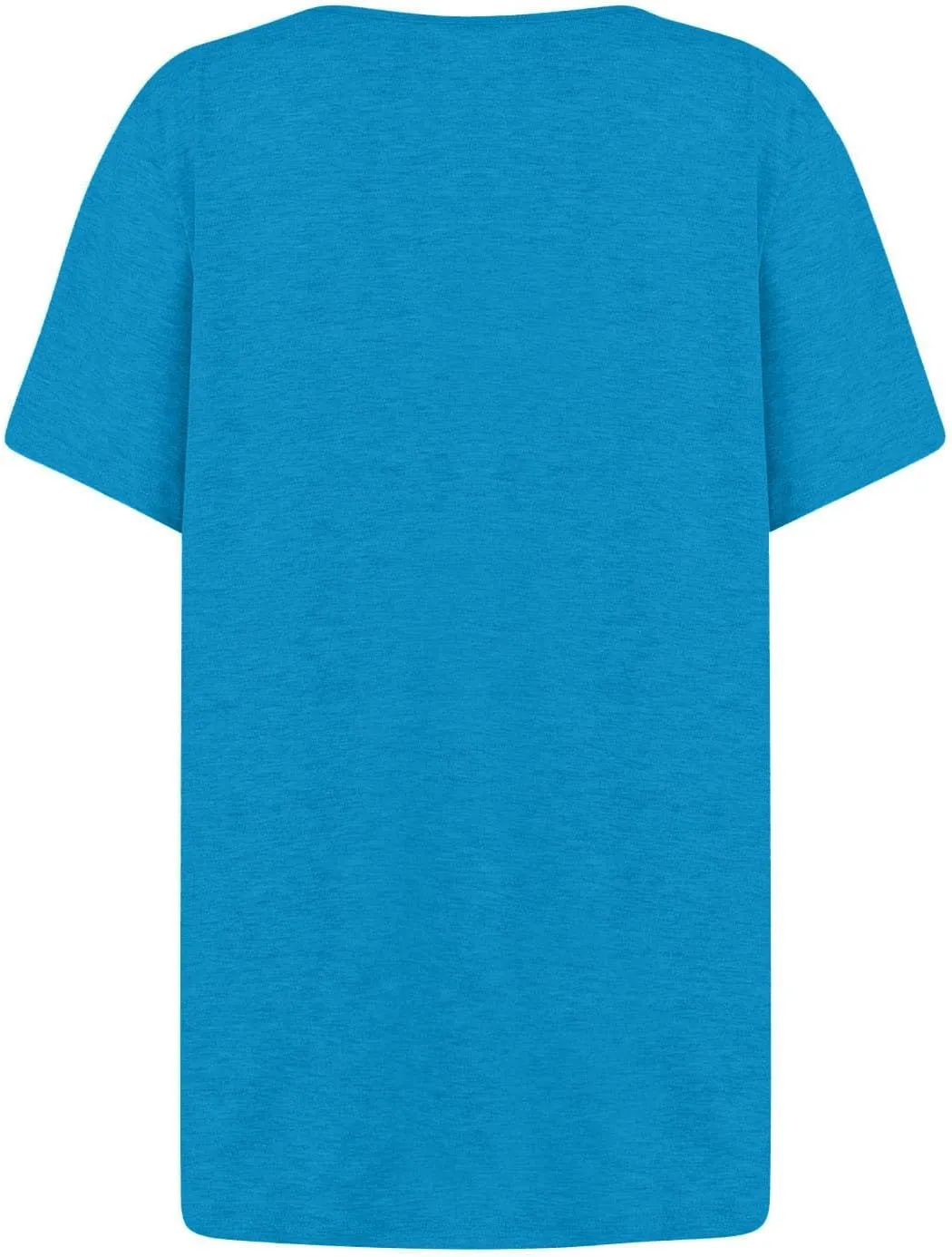 Summer Tops for Women 2025 Short Sleeve Shirts Dressy Casual Loose Fitted T-Shirts Button Decor Plain Tunic Tops Blouse
