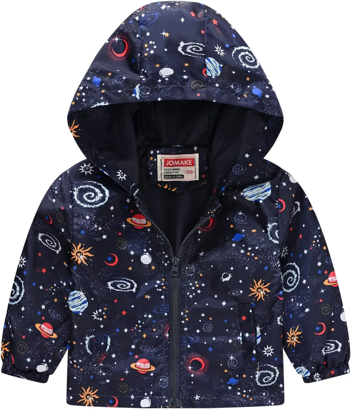 Toddler Boys Girls Casual Jackets Cartoon Zipper Hooded Jackets Long Sleeve Windbreaker Kids Jackets Coats